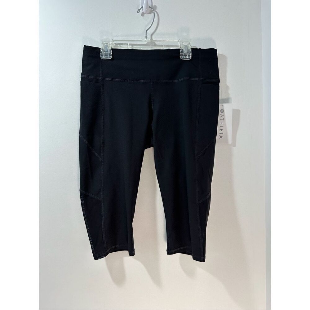 Athleta Dobby mesh women’s black athletic shorts size MP. NWT #14-1670